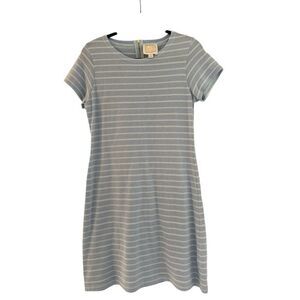 Sail To Sable Women's Short Sleeve Striped Crew Neck Mini Dress Blue Medium NWOT